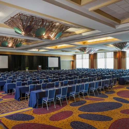 Grand ballroom meeting space and chairs